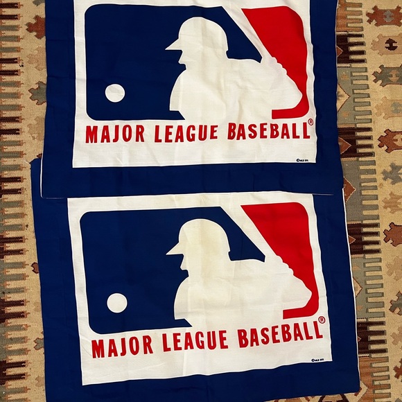 Major League Baseball Logo Bedding Sheets - Blue and Red - Picture 1 of 6